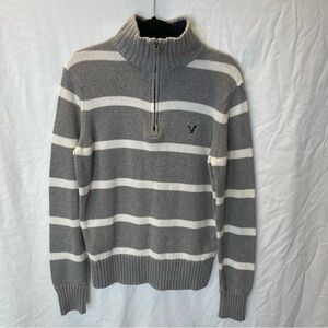 American Eagle 100% Cotton Quarter Zip Turtle Neck Long Sleeve Sweater Men's M
